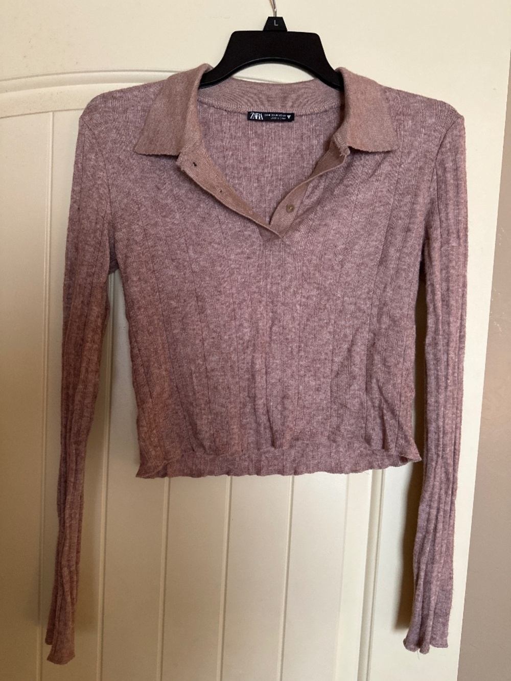 Zara cropped long sleeve top
